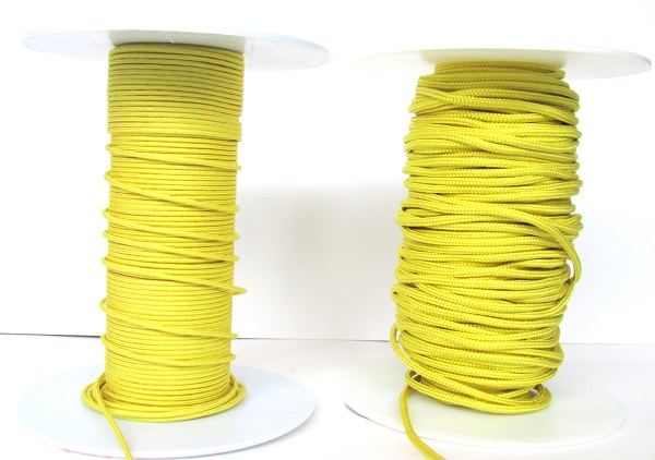 Tresse de soie jaune